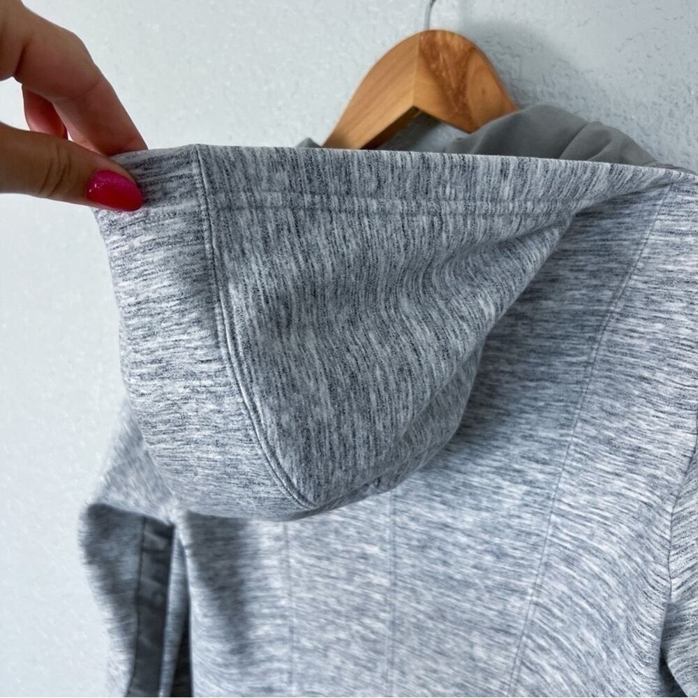 Athleta Fitted Victory Hoodie Heather Gray XS Active Outdoor Yoga Casual Grey - Picture 8 of 13